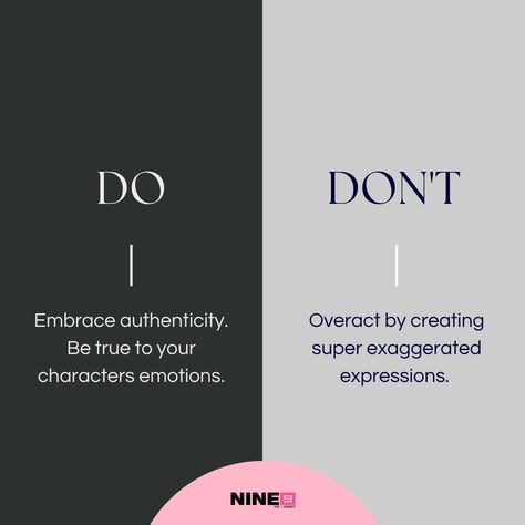 Don't be a drama queen (unless your role demands it) 😅 Explore our 'Do's and Don'ts' guide to acting realistically and leaving the over-the-top theatrics behind. We want you to break a leg, not the fourth wall! #acting #actor #actingtips How To Act Better, Actor Tips, Acting Life, Acting Exercises, Acting Scripts, Audition Songs, Break A Leg, Acting Auditions, Acting Lessons