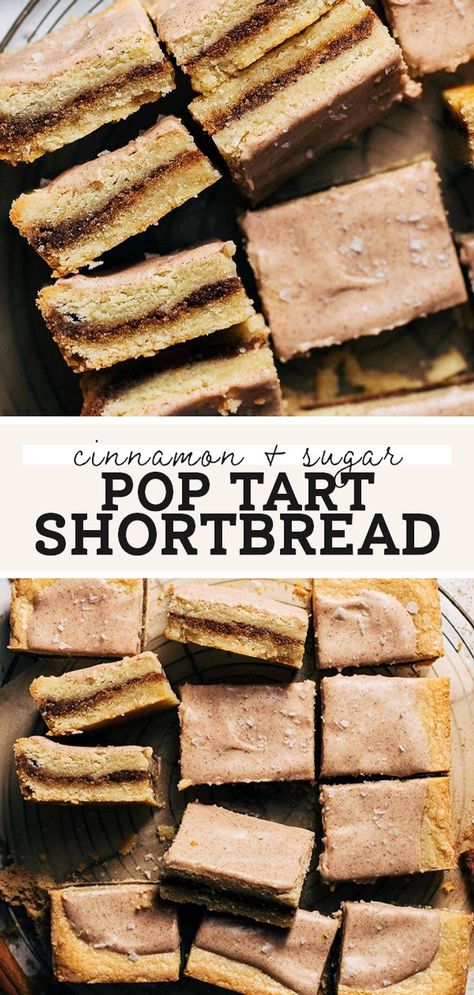 Brown Sugar Cinnamon Pop Tarts, Cinnamon Pop Tarts, Brown Sugar Pop Tarts, Pop Tart Flavors, Butternut Bakery, Strawberry Pop Tart, Sugar Pop, Buttery Shortbread, Shortbread Bars