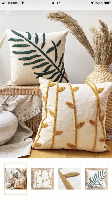 Welcome to pillow paradise! Dive into the artistry of our most stunning crochet handmade cushion design. Transform your home with engaging DIY crafts. Nidel Panch, Cushion Design Ideas, Punch Needle Pillow, Needle Cushion, Cushion Embroidery, Sewing Cushions, Bantal Sofa, Cushion Cover Designs, Punch Needle Patterns