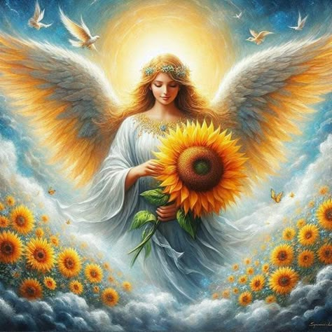 Heavenly Angels Art, Angel Pic, Angelic Art, Cinderella Art, Angels Art, Feel Better Soon, Heavenly Angels, I Believe In Angels, Angel Artwork