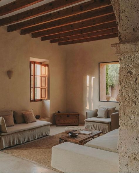 All Sorts Of (@all.sorts.of) • Instagram photos and videos Villas Interior Design, Mallorca House, Restored Farmhouse, Geothermal Energy, Indoor Fireplace, Villa Rental, Stone Flooring, Cozy Space, Luxury Villa