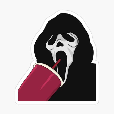 Ghostface Sticker, Gothic Stickers, Birthday 27, Aesthetic Sticker, Aesthetic Stickers, Sticker Collection, Scream, Science Poster, Stranger Things Fanart