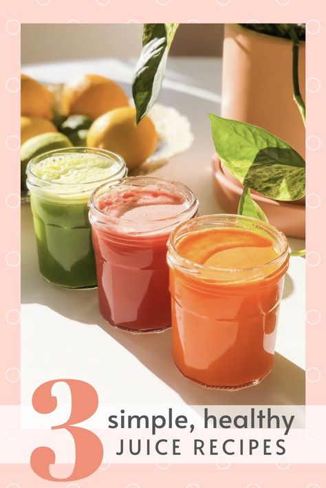 Each recipes only requires three ingredients and five minutes to make! 3 Ingredient Juice Recipes, Bullet Recipes, Nutri Bullet, Mindful Morning, Easy Juice Recipes, Healthy Juicer Recipes, Veggie Juice, Romantic Picnic, Fresh Fruit Juice