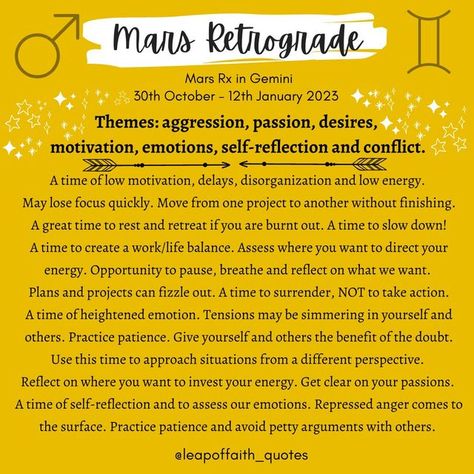 Mars Retrograde 2024, Meditative Space, Astrology 101, Motivation Productivity, Mars Retrograde, Be A Blessing, Jumping To Conclusions, January 2023, Leap Of Faith