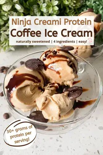 Easy Coffee Ice Cream Recipe (Healthy + Ninja Creami) Ninja Cream Coffee Ice Cream, Ninja Ice Cream Sorbet, Dairy Free High Protein Ninja Creami Recipe, Ninga Cremi Recipes Healthy, Avocado Ice Cream Ninja Creami, Heath Bar Ninja Creami, Vegan Ninja Creami Recipes Protein, Ninja Creami With Premier Protein, Reese’s Ninja Creami Recipe