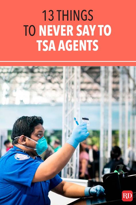 Avoid these comments if you don't want to miss your next flight—or worse! #tsa #tsaagent #traveltips #airport Full Body Scanner, Airport Security Check, Body Scanner, Curse Words, Airport Security, Running Late, Golden Rule, Waiting In Line, General Knowledge