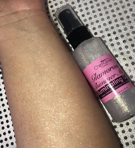 Glamorous Shimmer Mist Illuminating Glow Shimmer Spray | Etsy Too Faced Bronzer, Purple Highlights, Shiny Lips, Glitter Spray, Roll On Bottles, Liquid Highlighter, Powder Highlighter, Glitter Lips, Dark Makeup