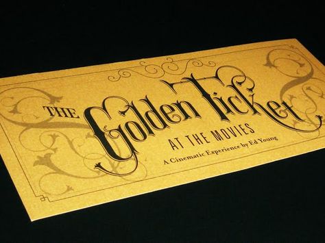 Golden Ticket Template | The Golden Ticket Ticket Design Vintage, Golden Ticket Template, Hand Drawn Typeface, Mr Cup, Devine Design, Typography Served, Typography Hand Drawn, Hand Drawn Type, Ticket Design