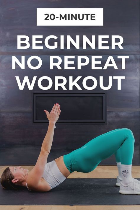 Build foundational strength and endurance with this 20-minute workout routine for beginners. The best bodyweight strength training exercises for beginners starting an exercise routine. Build muscle and improve your cardio endurance with this no equipment, no repeats workout. 20 Minute Body Weight Workout, 30 Minute Home Workout, Easy 30 Minute Workout, Exersice Routine For Beginners At Home, Beginner Exercise Routine, Best Free Workouts On Youtube, Whole Body Workout At Home No Equipment, Very Beginner Workout At Home, While Body Workout At Home