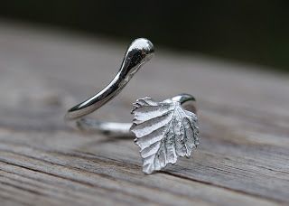 SilverBlueberry: The birch season has started! Metal Clay Designs, Hedge Witchery, Maidenhair Tree, Forest Ring, Silver Leaf Ring, Birch Leaf, Natural Magic, Clay Designs, The Bard