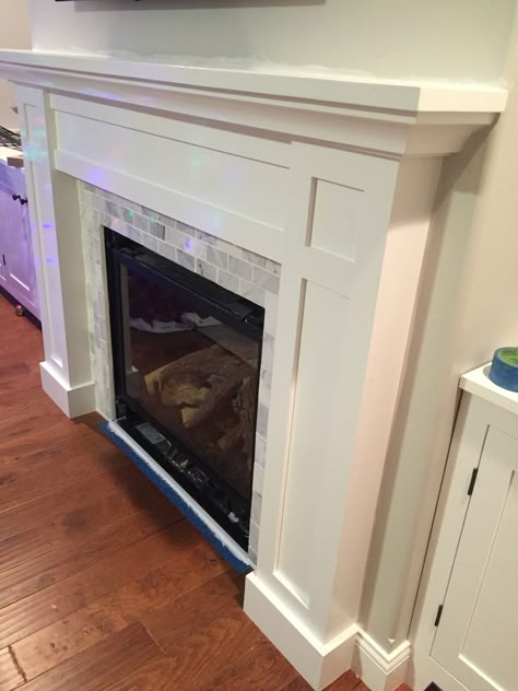 Build A Fireplace Surround, Fireplace Mantel Surround, Diy Fireplace Mantel, Craftsman Fireplace, Diy Mantel, Fireplace Redo, Fireplace Mantel Surrounds, Diy Fireplace Makeover, Mantle Ideas