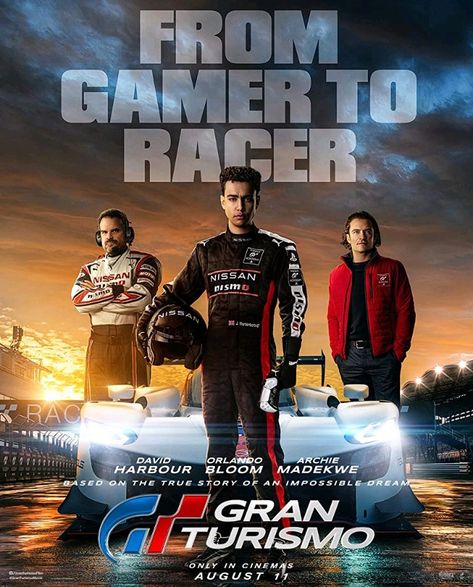 GRAN TURISMO (2023) Neill Blomkamp, Geri Halliwell, Orlando Bloom, It Movie Cast, Sony Pictures, New Trailers, Final Fantasy Vii, World Of Sports, New Poster