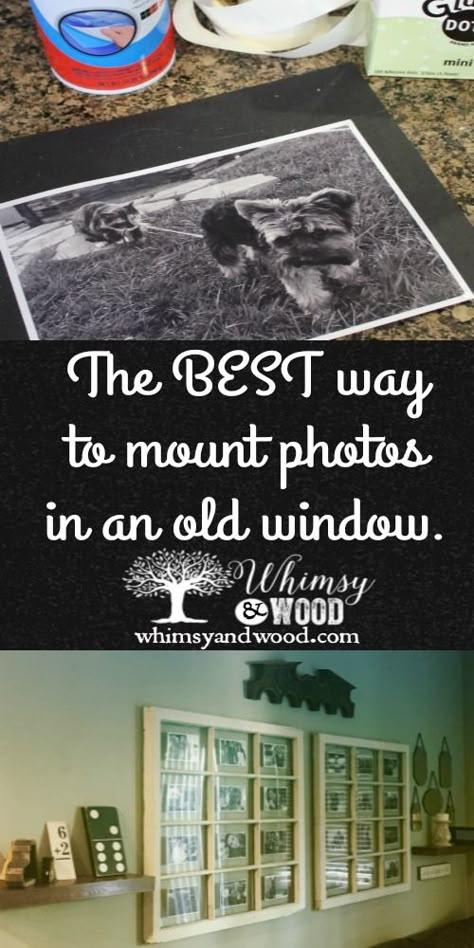 Turn old windows into an amazing gallery wall. This method worked like a charm! Windows As Picture Frames, How To Put Pictures In Old Windows, What To Do With Old Window Frames, Old Windows Picture Frames, Old Windows With Pictures, Old Window Picture Frame Ideas, Old Windows As Picture Frames, Pictures In Old Window Frames, Diy Window Picture Frame Projects