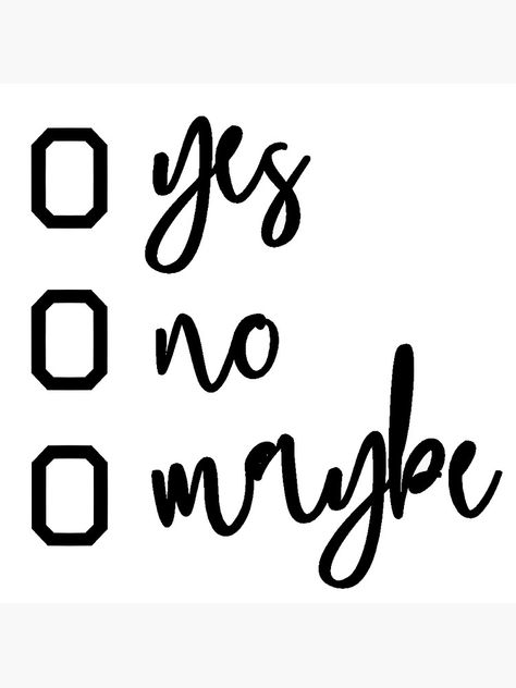 Yes And No, Yes Sticker, Yes No Maybe, Yes No, Honest Truth, Best Life Advice, When You Sleep, Yes Or No, Diy Beauty Hacks