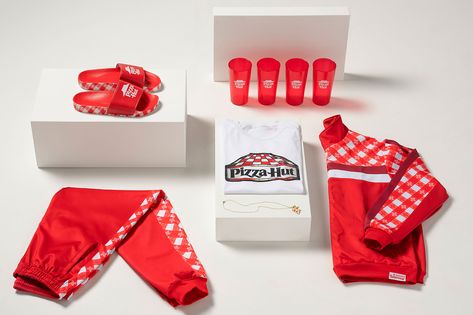 Relive the Pizza Hut of Your Childhood with Red Cups and More Throwback Merch Tiffany Style Lamp, Streetwear Collection, Red Cups, Pizza Hut, Track Suit, Slides Sandals, Tiffany Style, Clothes Crafts, Brand Identity