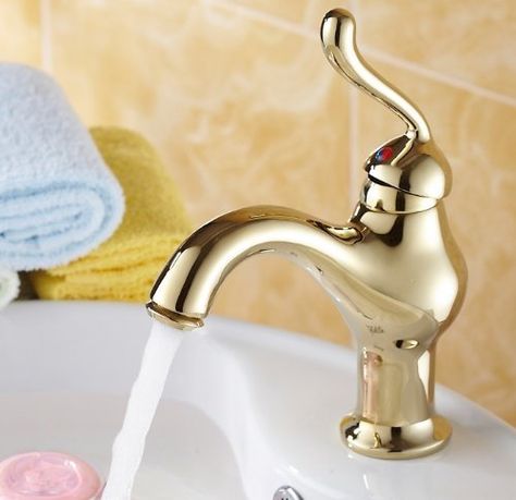 Itemship Copper gold antique retro golden faucet hole heightening copper basin basin taps a variety of hot and cold by Itemship, http://www.amazon.ca/dp/B00GWF7140/ref=cm_sw_r_pi_dp_pL1Ksb0T7A3Q1 Gold Faucet Bathroom, Gold Bathroom Sink Faucet, Gold Bathroom Sink, Gold Bathroom Set, Gold Faucet, Basin Sink Bathroom, Flexible Pipe, Bathroom Sink Taps, Faucet Bathroom