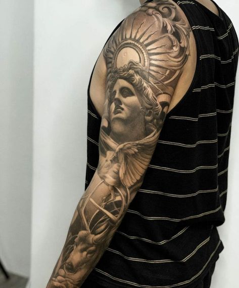 Apollo Tattoo Ideas, Apollo Tattoo, Laurel Wreath Tattoo, Hades Tattoo, Greek God Tattoo, Dance Tattoo, Swan Tattoo, Sunshine Tattoo, Shoulder Tats