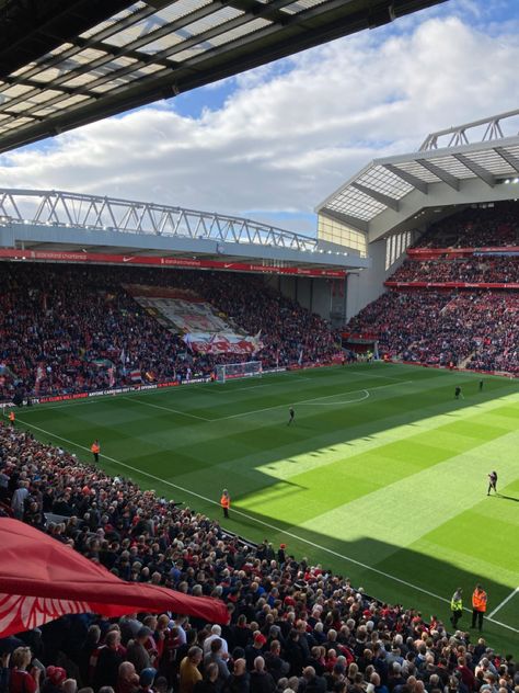 Anfield Aesthetic, Liverpool Fc Aesthetic, Liverpool Stadium, Liverpool Game, Anfield Stadium, Word Cup, Soccer Pictures, Liverpool Football, Football Game