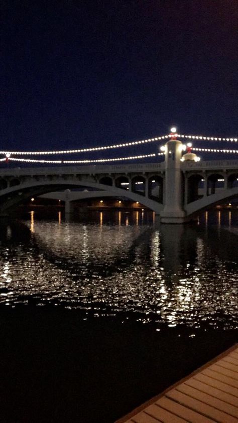 Beautiful lights to see, Tempe Town Lake late night walk . Tempe Town Lake, Tempe Arizona, Night Walk, Beautiful Lights, Late Night, Arizona, Paradise, Canvas Painting, Lake