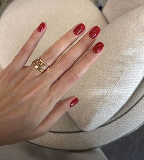 Red Bridal Nails, September Nails 2023, Short Red Nails, Old Money Nails, Fireplace Tv Wall Decor, Money Nails, Red Nail Art Designs, Quartz Nails, Fireplace Tv Wall