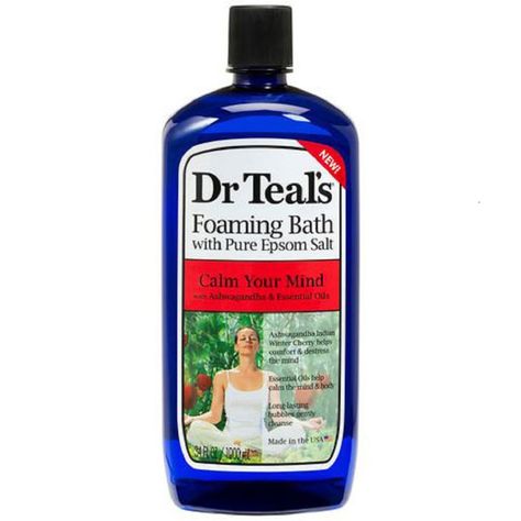 Dr Teals Ashwagandha Foaming Bath - 34 fl oz Purple Wishlist, Dr Teals, Epsom Salt Magnesium, Bath Additives, Foaming Bath, Ylang Ylang Essential Oil, Perfect Skin Care Routine, Body Cleanse, Hair Ponytail