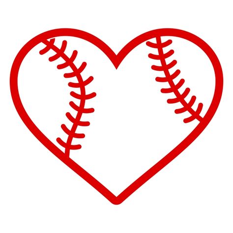 Baseball Heart Cuttable Design Baseball Valentine, Baseball Designs, Heart Baseball, Baseball Ideas, Softball Svg, Baseball Party, Leather Earring, Baseball Birthday, Baseball Design