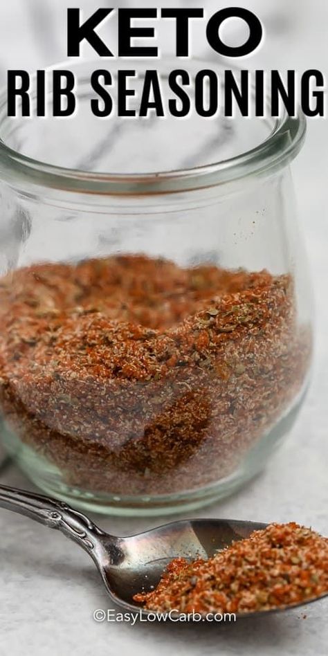 Use this keto dry rub recipe and add style to the meat on the menu. Double the batch and keep it on hand for rubbing over roasts. #easylowcarb #ketodryrub #dryrubrecipe #sugarfree #sweet #bbq #nosugar #pulledpork #brisket #chicken #ribs #seasoning Salt Free Dry Rub For Chicken, Barbecue Chicken Dry Rub, Best Dry Rub For Ribs, Easy Dry Rub For Ribs, Pork Rib Dry Rub, Roast Chicken Seasoning Dry Rubs, Rub For Pork Ribs, Bbq Chicken Rub, Barbecue Dry Rub