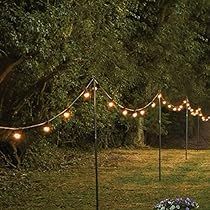 Festoon Lights Wedding, House Balcony Ideas, Festoon Lighting Garden, Festoon Lights Outdoor, Hanging String Lights, Garden String Lights, Outdoor Fairy Lights, Christmas Lighting, Light Pole