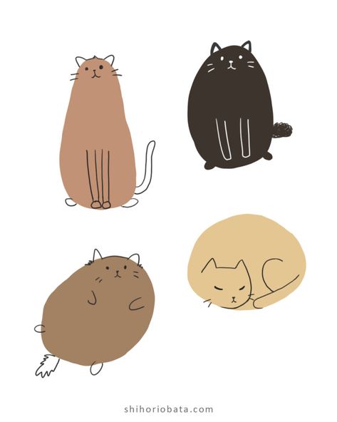 Draw A Cat Easy, Simple Cat Drawing, Draw A Cat, Cat Doodle, 강아지 그림, Drawing Cat, Cat Eyes, Cats Illustration, Cat Painting