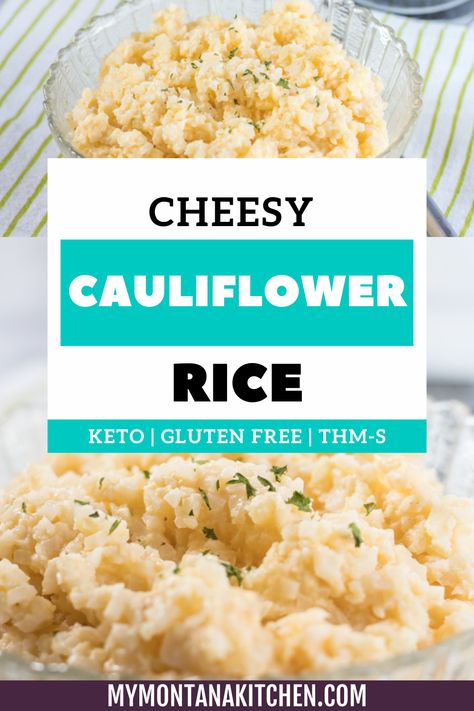 Easy Cheesy Cauliflower, Cheesy Cauliflower Rice, Fried Zucchini Recipes, Low Carb Comfort Food, Protein Rice, Tasty Vegetables, Tasty Cauliflower, Montana Kitchen, Keto Side Dish