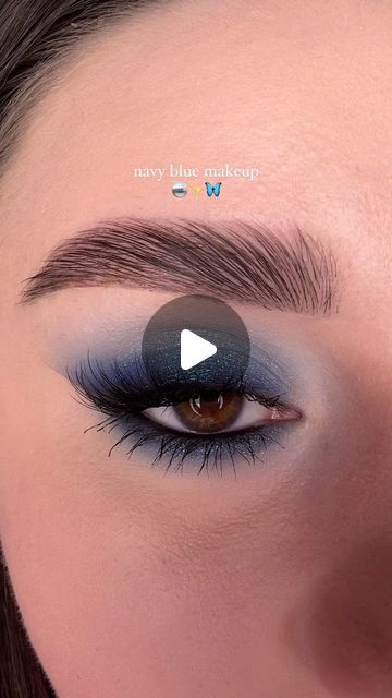 Dark Navy Blue Makeup, Makeup For Blue And Silver Dress, Navy Makeup Looks, Navy Blue Makeup, Blue Makeup Looks, Magic Forest, Blue Makeup, Simple Makeup, Makeup Looks