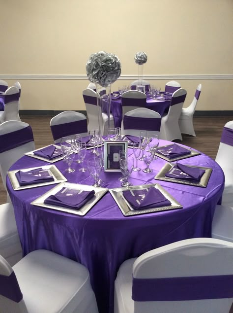 Purple Blue And Silver Party Decor, Silver And Lilac Birthday Decor, Purple And White Theme Party, Purple White Silver Party, Purple And Bling Party, Purple Silver And White Birthday Party, Purple Silver And Black Party Decor, Silver And Purple Party, Purple White And Silver Party Decor