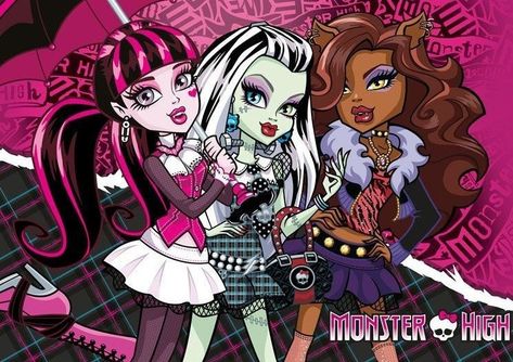 Monster High Official Art, Monster High Trio, Monster High Makeup, Disney Barbie, Monster High Pictures, Moster High, Monster House, Catty Noir, Love Monster