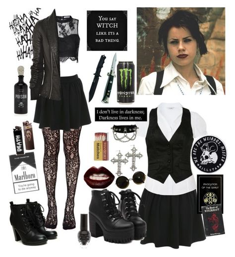 Nancy Downs Outfit Ideas, Nancy Downs Aesthetic, Nancy The Craft Outfit, Nancy Downs Outfit, The Craft Aesthetic Outfits, Ohio Outfits, Nancy The Craft, Nancy Downs, Goth Outfit Inspo