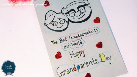 Queen Elizabeth and Prince Philip accept agenda from Kate and William's kids8 most beautiful grandparents day Check more at https://www.voteforskylon.com/8-new-ideas-grandparents-day-card-handmade/ Card For Grandparents, Grandpa Birthday Card, Grandparents Day Cards, Grandparents Day Crafts, Grandma Birthday Card, Happy Grandparents Day, Christmas Card Sayings, School Kids Crafts, Grandparents Day Gifts