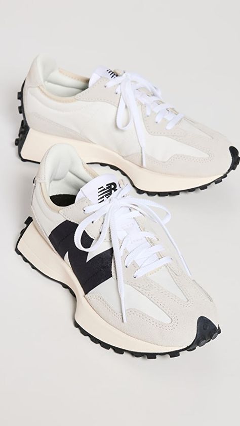 New Balance 327 Sneakers | SHOPBOP Women Shoes Trends, Women Athletic Shoes, Lifestyle Tennis Shoes Women, Sneakers To Work Outfits, Navy Tennis Shoes, Sneakers For Europe Travel, Shoes For Scrubs, Sneakers With Jeans Women, Stylish Tennis Shoes For Women