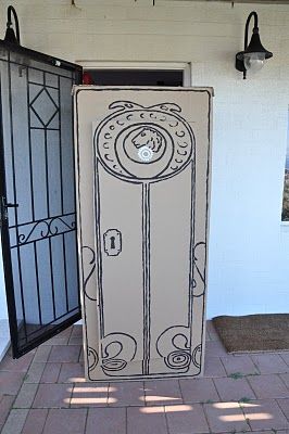 Wardrobe door (already pinned this link, but want this image) The Lion The Witch And The Wardrobe Diy, Narnia Wardrobe Door, Cardboard Door Prop, Narnia Wardrobe Diy Cardboard, Narnia Decorations, Narnia Queen, Furniture Costume, Narnia Door, Cardboard Door