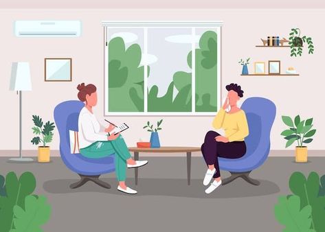 Counselling Room, Fitness Infographic, Mental Therapy, Consulting Room, Vector Girl, 2d Cartoon, Individual Counseling, Relationship Counselling, Individual Therapy