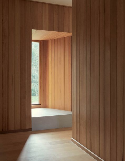 Modern Wooden Interior, Monterey House, Timber Wall Panels, Cedar Walls, Wooden Shoe Racks, Timber Ceiling, Timber Walls, Timber Panelling, Wood Cladding