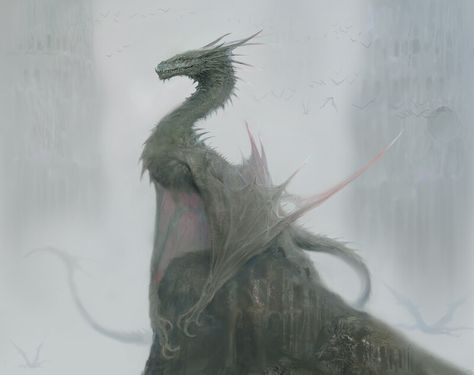 ArtStation - dergon Dragon Sorcerer, Wyvern Art, The Poppy Wars, Plot Elements, Puff The Magic Dragon, Being Ignored, Magical Animals, Magic Dragon, The Trickster