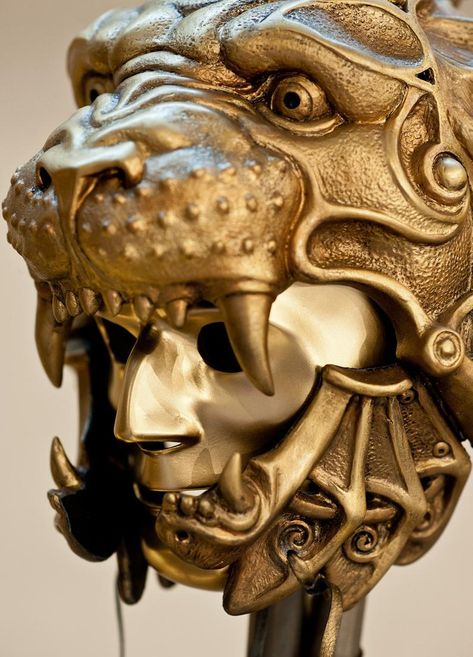 Mask Helmet Gladiator Helmet Predator Helmet Lion Sculpture | Etsy Lion Skull, Predator Helmet, Gladiator Helmet, Helmet Armor, Art Mask, Aztec Warrior, Military Armor, Aztec Art, Cool Masks