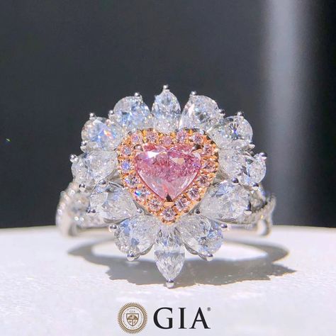 Nature Fancy Pinkish Purple Diamonds Engagement Rings. Purple Diamond Engagement Ring, Heart Shaped Diamond Ring, Rings And Bands, Pink Diamond Ring, Pinkish Purple, Pink Diamonds, Purple Diamond, Engagement Ring Ideas, White Diamond Ring