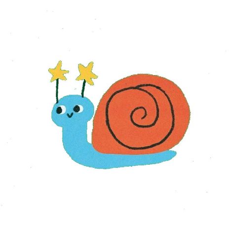 Snail Cute Art, Aesthetic Snail, Snail Doodle, Shibuya Kei, Snail Drawing, Snail Illustration, Bug Illustration, Cartoon Snail, H Aesthetic