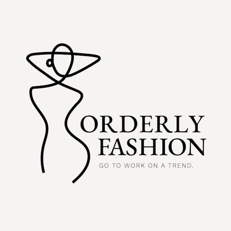 Clothing Line Logos, Fashion Branding Design, Logo Design Women, Clothing Logo Design, Feminine Business, Dress Logo, Logo Desing, Design Black And White, Black And White Vector