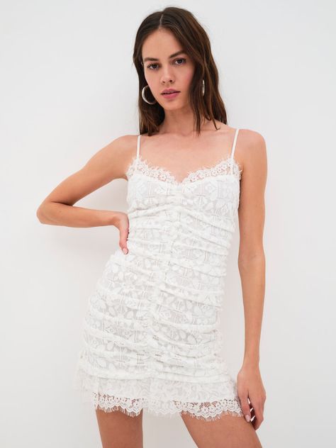 Highly Coveted — Our bestselling clothing | For Love & Lemons Lemon Dress, Grad Dresses, Party Outfits, Little White Dresses, Love And Lemons, Grad Party, Hoco Dresses, Lace Mini Dress, Mini Dress With Sleeves