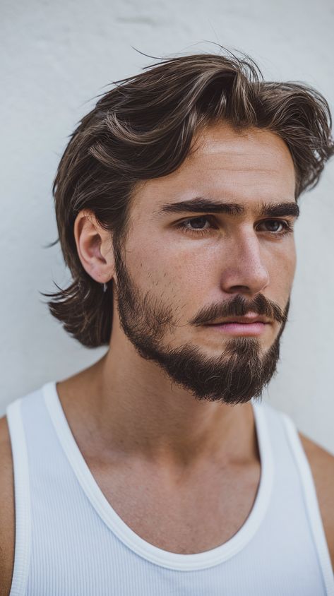 21 Modern Mullet Hairstyle Ideas for Men | Short Fade, Curly, Wavy, Messy, and More Styles Mullet Hairstyle Mens Wavy, Modern Mullet Hairstyle Mens, Mullet Hairstyle Mens Modern, Flow Mullet, Modern Mullet Hairstyle, Mullet Hairstyle Men, Mullet Hairstyle Mens, Light Red Hair Color, Mullet Hairstyles