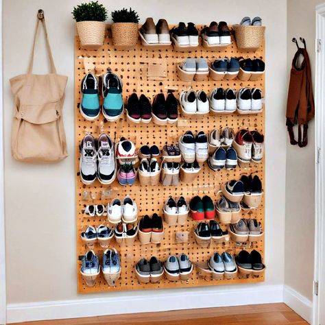 25 Entryway Shoe Storage Ideas to Stay Organized Storage Ideas Hallway, Creative Shoe Storage Ideas, Creative Shoe Storage, Entryway Shoe Storage Ideas, Shoe Storage Ideas, Entryway Shoe Storage, Creative Shoes, Entryway Shoe, Space Organizer