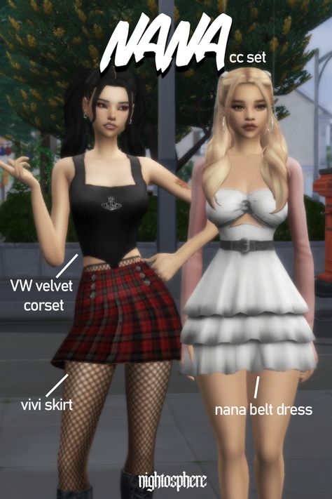 NANA Mini CC Set (For The Sims 4) | Patreon Ts4 Vivienne Westwood, Sims 4 Cc Clothes Vivienne Westwood, Sims Set Cc, Sims 4 Cc Nana Osaki, Sims 4 Nana Cc, Vivienne Westwood Sims 4 Cc, Nana Sims 4 Cc, Sims 4 Vivienne Westwood Cc, Sims 4 Cc Vivienne Westwood