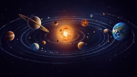 Solar System Planets And All The Surrounding It#pikbest#Backgrounds#Homepage Solar System Wallpaper Desktop, Solar System Background, Solar System Video, Solar System Pictures, Solar System Images, Solar System Wallpaper, Planet Pictures, Planets Images, Jupiter Planet