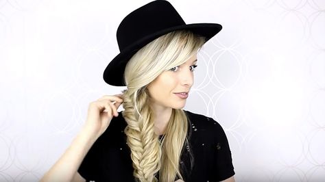 Never mess with hat hair again. Hairstyles To Wear With A Hat, Winter Hat Hairstyles, Easy Winter Hairstyles, Hair Diet, Kentucky Derby Outfit, Two French Braids, Winter Hair Care, Make A Hat, Mens Summer Hairstyles